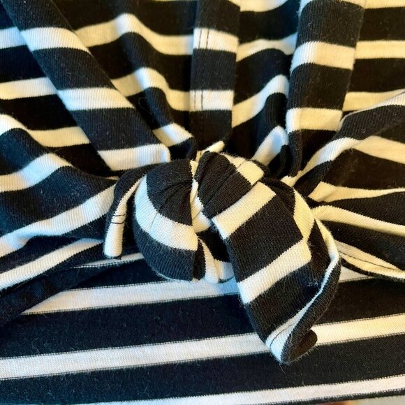 Banana Republic Black & White Striped Back Knot Tank Top Size Medium - Picture 5 of 9